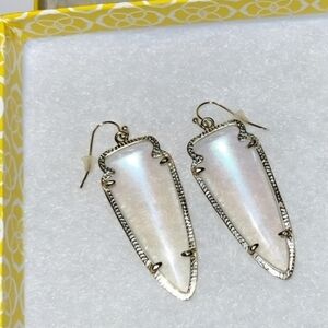 Kendra Scott Earrings Retired Skylar Iridescent Glass Arrowhead Style Jewelry
